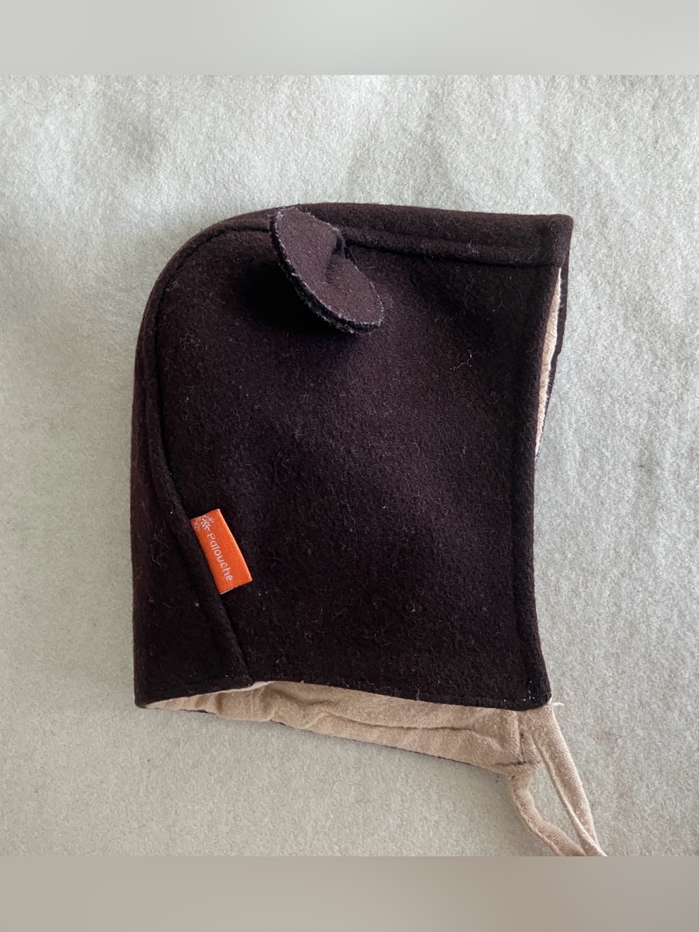Patouche Petit Ourson Bear Ear Wool Bonnet – Made in Canada – Size M